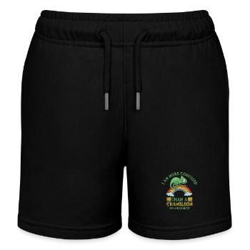 Ich Bin Verwirrter Als Ein Chamäleon - Kinder Organic Joggingshorts Mini Bolter von Stanley/Stella - Schwarz - Vorne