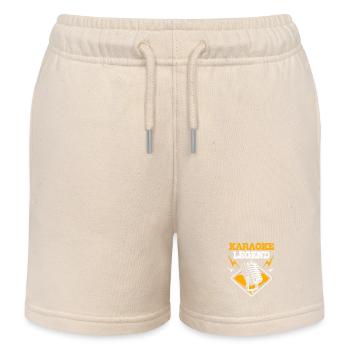 Karaoke Legend - Kids Organic Sweat Shorts by Stanley/Stella - soft Ecru - Front