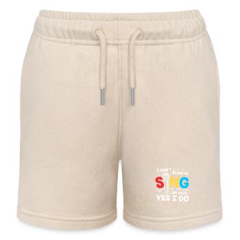 Karaoke - Kids Organic Sweat Shorts by Stanley/Stella - soft Ecru - Front