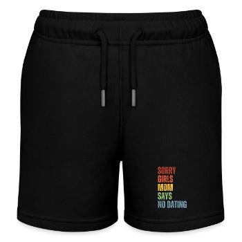 Désolé les filles maman dit NoDate Baby Shower - Short de jogging enfant bio Stanley/Stella - noir - Devant