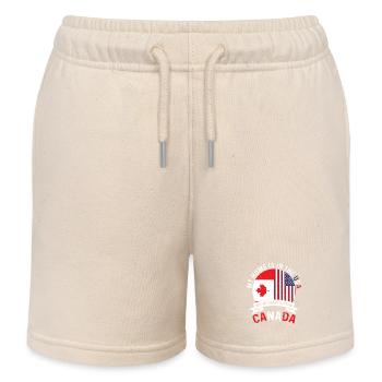 Canadian American Patriot Heart is from Canada - Kinder Organic Joggingshorts Mini Bolter von Stanley/Stella - Natur - Vorne