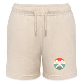 Karaoke Microphone - Kids Organic Sweat Shorts by Stanley/Stella - soft Ecru - Front