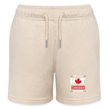I Love My Hot Husband Canadian Maple Leaf Canada - Kinder Organic Joggingshorts Mini Bolter von Stanley/Stella - Natur - Vorne