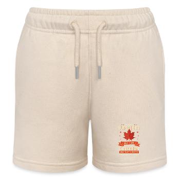 Canadian Canada Ccitizen Flag Superhero Power Eh - Kinder Organic Joggingshorts Mini Bolter von Stanley/Stella - Natur - Vorne