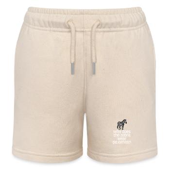 Warum trägt das Zebra Pyjamas Funny Animal? - Kinder Organic Joggingshorts Mini Bolter von Stanley/Stella - Natur - Vorne