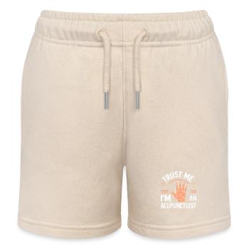 Acupuncture - Short de jogging enfant bio Stanley/Stella - écru doux - Devant