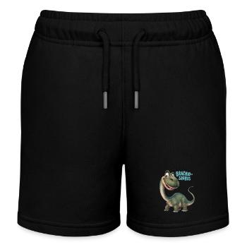 DINOSAURES, BRACHIO SAURUS - Short de jogging enfant bio Stanley/Stella - noir - Devant