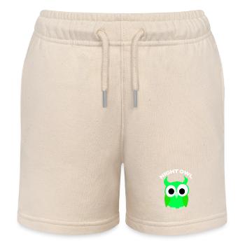 Party Eule Nacht Lange Raubvögel Liebhaber Cooles Wortspiel - Kinder Organic Joggingshorts Mini Bolter von Stanley/Stella - Natur - Vorne