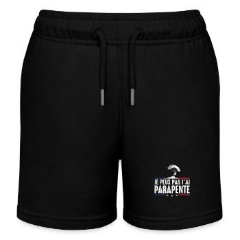 Je Peux Pas J'ai parapente Parachute parachutist - Short de jogging enfant bio Stanley/Stella - noir - Devant