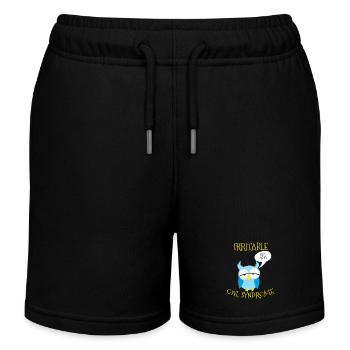 Syndrome de la chouette irritable se perdre Jeu de mots nocturne - Short de jogging enfant bio Stanley/Stella - noir - Devant
