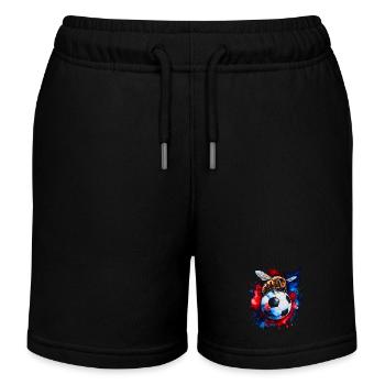 Abeille Football Coloré Slovénie Slovénie Design Imprimer - Short de jogging enfant bio Stanley/Stella - noir - Devant