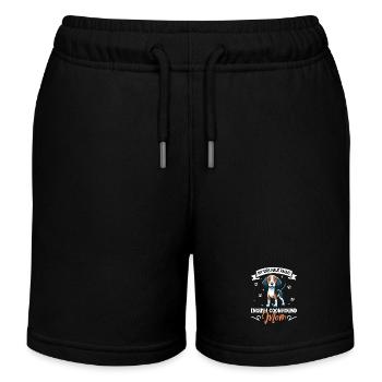 American English Coonhound Mom - Kids Organic Sweat Shorts by Stanley/Stella - black - Front