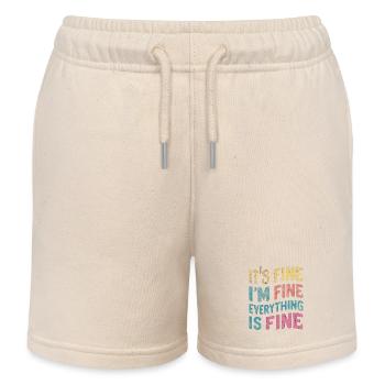 i'm fine - tout va bien - Short de jogging enfant bio Stanley/Stella - écru doux - Devant