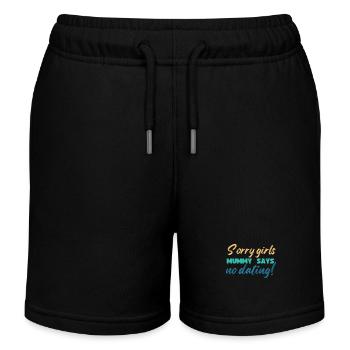 Sorry Girl Mom dit qu’il n’y a pas de rendez-vous - Short de jogging enfant bio Stanley/Stella - noir - Devant