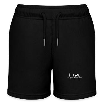 Herzschlag mit Hund - Kinder Organic Joggingshorts Mini Bolter von Stanley/Stella - Schwarz - Vorne