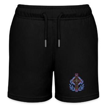 Croix Croix Crucifix - Short de jogging enfant bio Stanley/Stella - noir - Devant