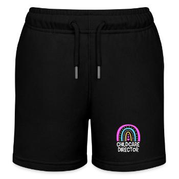 Daycare Center Education Educator Educator - Kids Organic Sweat Shorts by Stanley/Stella - black - Front