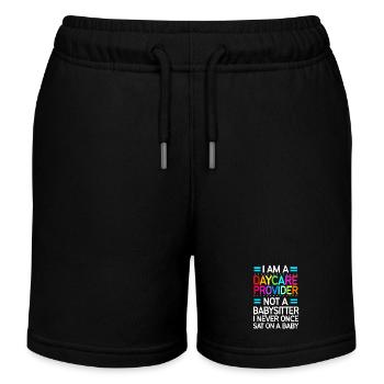 Daycare Center Education Educator Educator - Kids Organic Sweat Shorts by Stanley/Stella - black - Front