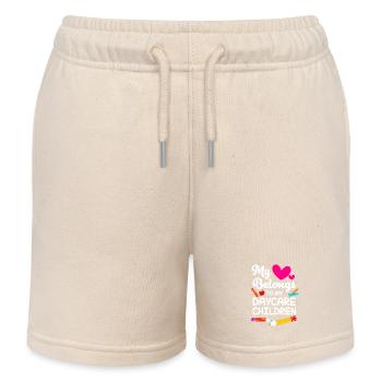 Garderie Éducateur Éducateur - Short de jogging enfant bio Stanley/Stella - écru doux - Devant