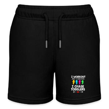 Daycare Center Education Educator Educator - Kids Organic Sweat Shorts by Stanley/Stella - black - Front