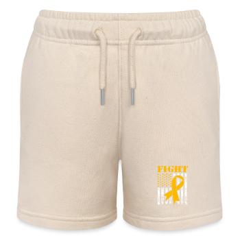 Krebs Kind - Kinder Organic Joggingshorts Mini Bolter von Stanley/Stella - Natur - Vorne