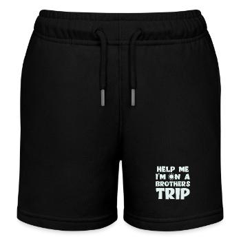 Geschwister Ich Bin Auf Einer Brüderreise - Kinder Organic Joggingshorts Mini Bolter von Stanley/Stella - Schwarz - Vorne