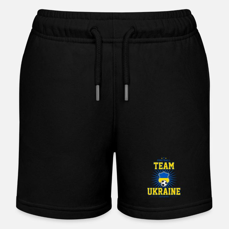 Ukraine - Short de jogging enfant bio Stanley/Stella - noir