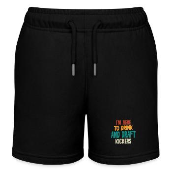 Fantasy Football Party Drink Draft Kickers Funny - Kinder Organic Joggingshorts Mini Bolter von Stanley/Stella - Schwarz - Vorne
