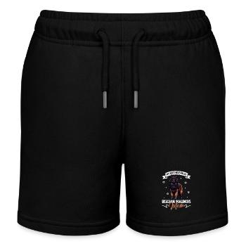 Belgian Shepherd Mama - Kids Organic Sweat Shorts by Stanley/Stella - black - Front