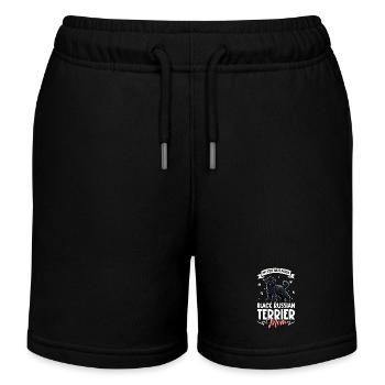Black Russian Terrier Mama - Kinder Organic Joggingshorts Mini Bolter von Stanley/Stella - Schwarz - Vorne