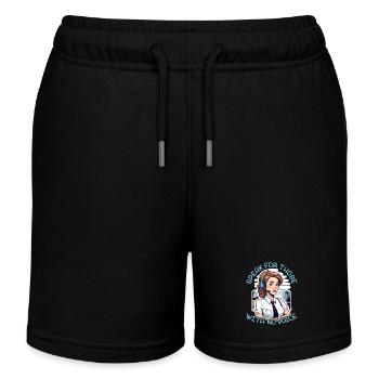 Receptionist Speak For Those With No Secretary - Kids Organic Sweat Shorts by Stanley/Stella - black - Front