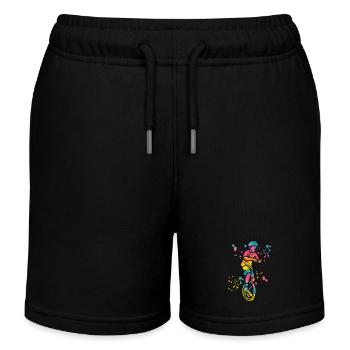 Unicycliste monocycle monocycle - Short de jogging enfant bio Stanley/Stella - noir - Devant