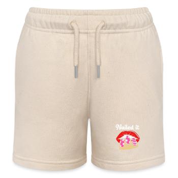 Nail Designer Nail Cosmetics Beautician - Kids Organic Sweat Shorts by Stanley/Stella - soft Ecru - Front