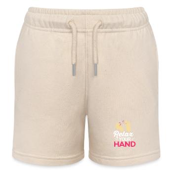 Nail Designer Nail Cosmetics Beautician - Kids Organic Sweat Shorts by Stanley/Stella - soft Ecru - Front