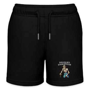 PENSIONER FUN WITH AN END - Kids Organic Sweat Shorts by Stanley/Stella - black - Front