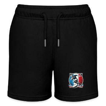 Maillot de la France Rugby - Short de jogging enfant bio Stanley/Stella - noir - Devant