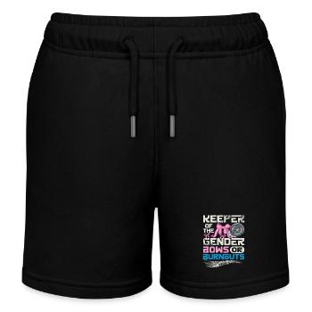 Keeper of the Gender Burnouts or Bows - Kids Organic Sweat Shorts by Stanley/Stella - black - Front