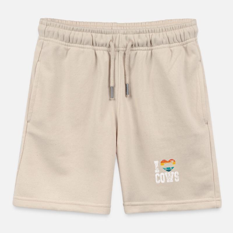 I like cows Kids Organic Sweat Shorts by Stanley/Stella