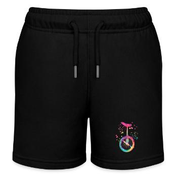 Unicycliste monocycle monocycle - Short de jogging enfant bio Stanley/Stella - noir - Devant
