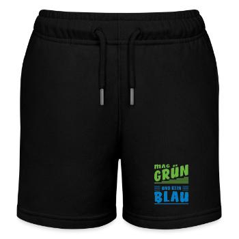 AIME LE VERT ET PAS LE BLEU - Short de jogging enfant bio Stanley/Stella - noir - Devant
