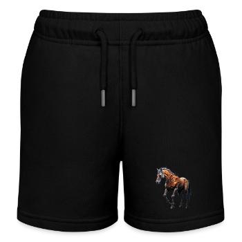 Gruseliges Halloween-partykostüm, Zombie-pferd - Kids Organic Sweat Shorts by Stanley/Stella - black - Front