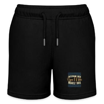 Entspann dich Opa Mike regelt das - Kinder Organic Joggingshorts Mini Bolter von Stanley/Stella - Schwarz - Vorne