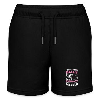 I Don't Need Balls I'm Gymnast Throw Catch Myself - Kinder Organic Joggingshorts Mini Bolter von Stanley/Stella - Schwarz - Vorne
