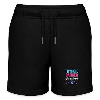 Cancer de la thyroïde - Short de jogging enfant bio Stanley/Stella - noir - Devant