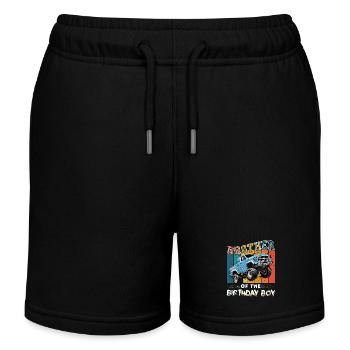 Brother of the Birthday Boy Monster Truck Party - Kids Organic Sweat Shorts by Stanley/Stella - black - Front