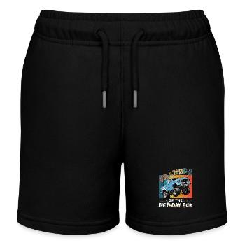 Grandpa of the Birthday Boy Monster Truck Party - Kids Organic Sweat Shorts by Stanley/Stella - black - Front