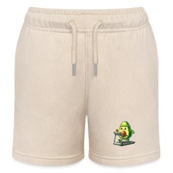 Avocado Treadmill - Kids Organic Sweat Shorts by Stanley/Stella - soft Ecru - Front