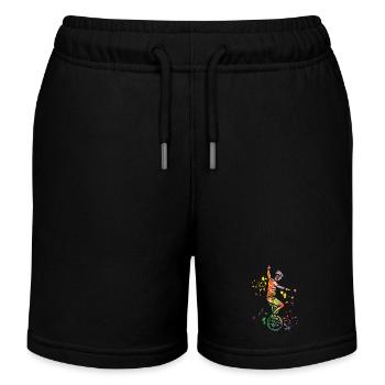 Unicycliste monocycle monocycle - Short de jogging enfant bio Stanley/Stella - noir - Devant