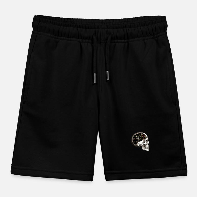 Analog Modular Skull for Synth Nerd Kids Organic Sweat Shorts by Stanley/Stella