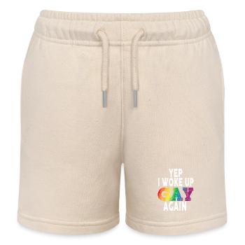 WOKE UP GAY Pride Arc-en-ciel Queer BI Gay LGBTQ - Short de jogging enfant bio Stanley/Stella - écru doux - Devant